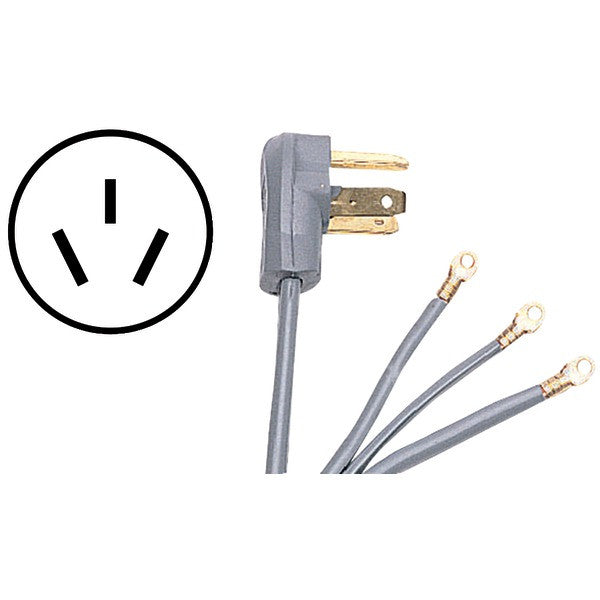 CERTIFIED APPLIANCE 90-1064 3-Wire Range Cord (6ft; 40A)