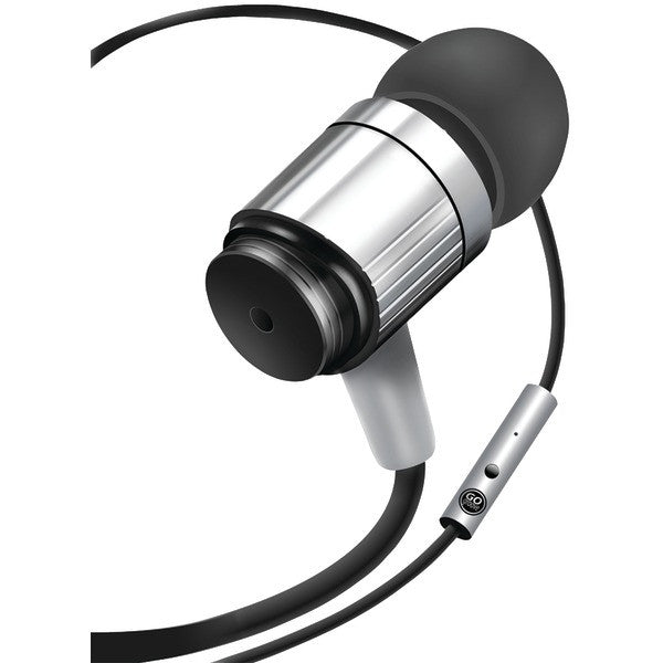 GOgroove GGAORNF100SVEW AudiOHM(R) RNF Earbuds with Microphone (Silver)