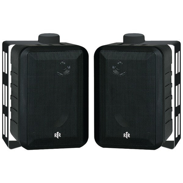 BIC AMERICA RTRV44-2 4" RtR Series 3-Way Indoor-Outdoor Speakers (Black)