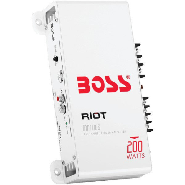 BOSS AUDIO MR1002 Riot Series Marine Class AB Amp (2 Channels, 200 Watts)