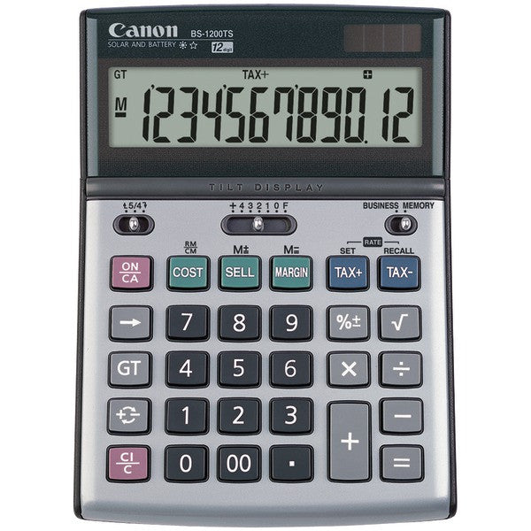 CANON 8507A010 BS1200TS Solar & Battery-Powered 12-Digit Calculator