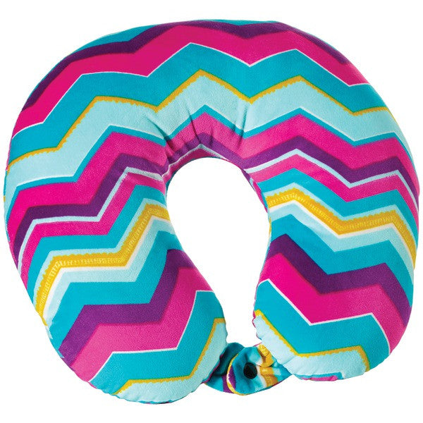 TRAVEL SMART BY CONAIR TS014CHEV Soft Flannel-Cover Fiberfill Chevron Neck Rest