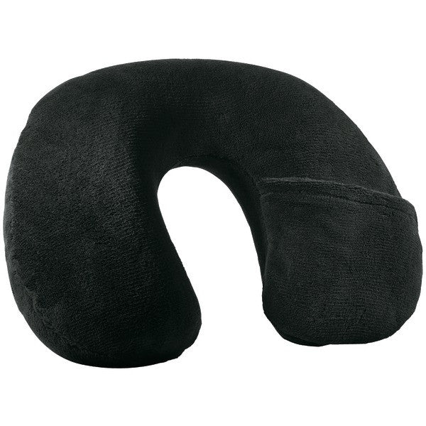 TRAVEL SMART BY CONAIR TS22N Inflatable Fleece Neck Rest (Black)