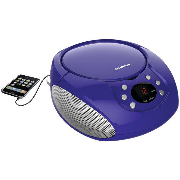 SYLVANIA SRCD261-B-PURPLE Portable CD Players with AM-FM Radio (Purple)