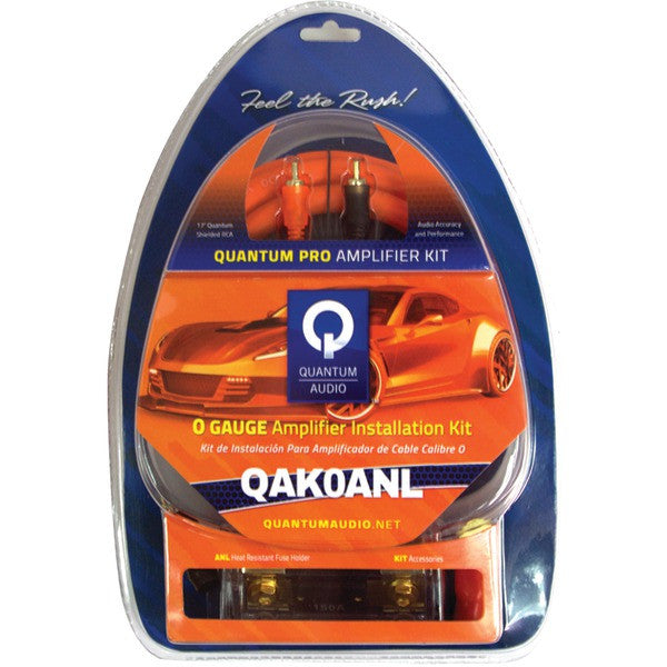 QUANTUM QAK0ANL Amp Installation Kit with ANL Fuse Holder (0 Gauge, 150A ANL Fuse, ANL Fuse Holder)