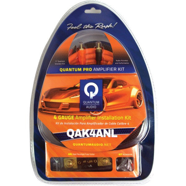 QUANTUM QAK4ANL Amp Installation Kit with ANL Fuse Holder (4 Gauge, 60A ANL Fuse, ANL Fuse Holder)