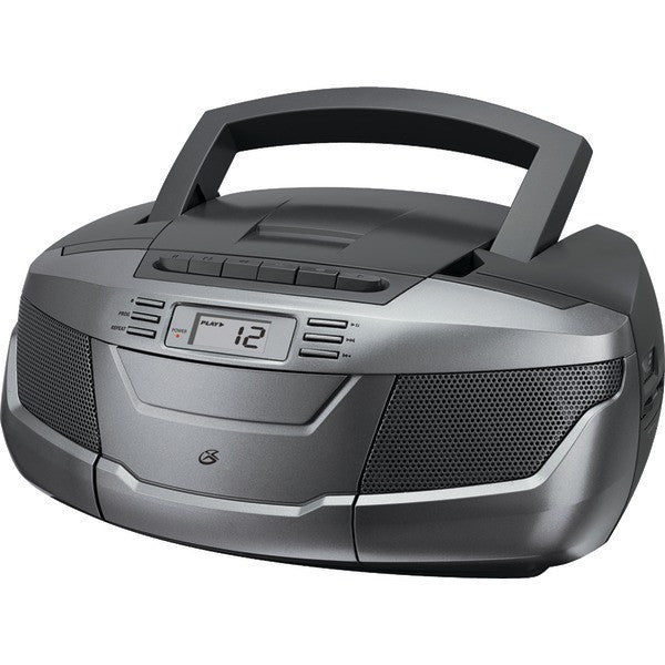 GPX BCA206S CD Boom Box with AM-FM Radio & Cassette Player