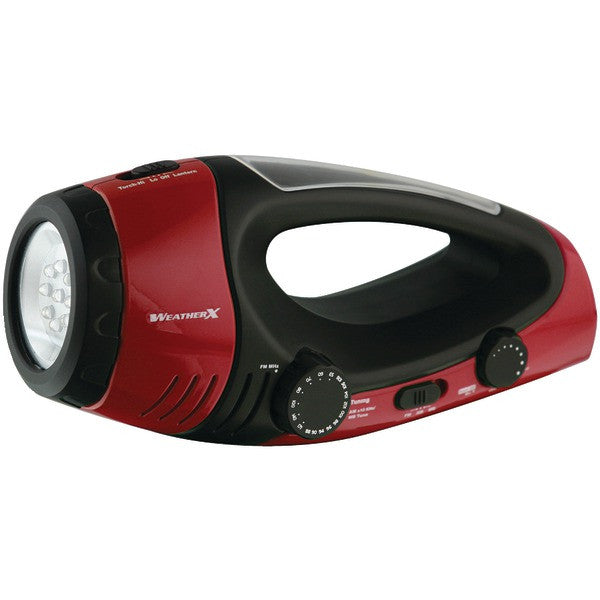 WEATHERX WF382R AM-FM Weather Radio & LED Flashlight