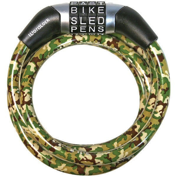 WORDLOCK CL-650-CM 8mm Resettable Camo Lock, 5ft