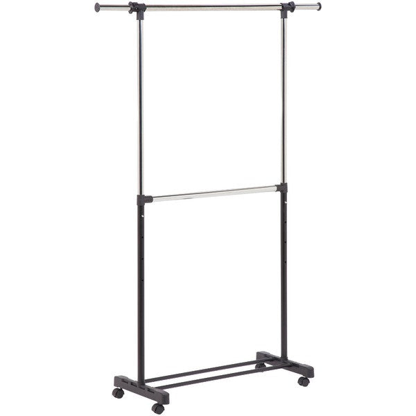 HONEY-CAN-DO GAR-01767 Dual-Rod Expandable Garment Rack