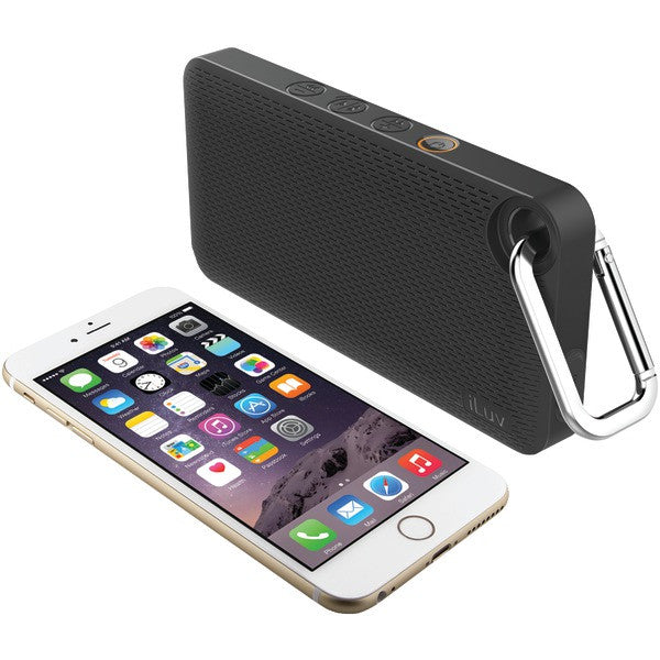 ILUV AUDMINIS6BK AudMini(TM) Smart 6 App-Controlled Splashproof Bluetooth(R) Speaker (Black)