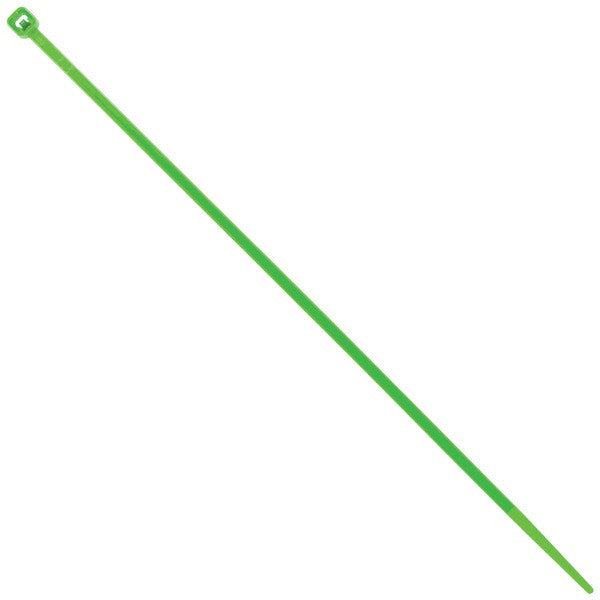 GE 12886 8" 18lb Plastic Cable Ties, 100 pk (Bright Green)