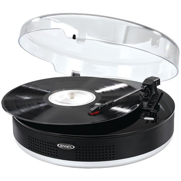JENSEN JTA-455 Bluetooth(R) 3-Speed Stereo Turntable with Metal Tone Arm