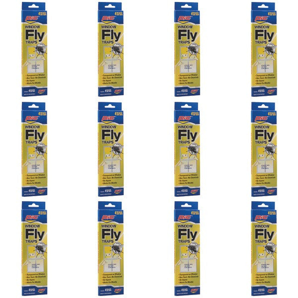 PIC FTRP Window Fly Traps, 12 packs of 4