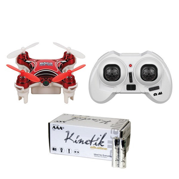 World Tech Elite 35683 2.4ghz Nemo Spy Drone With Camera & Kinetic 50 Pk Aaa