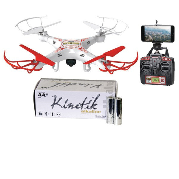 World Tech Elite 33743 4.5-channel 2.4 Ghz Striker Drone & Kinetic 50 Pk Aa