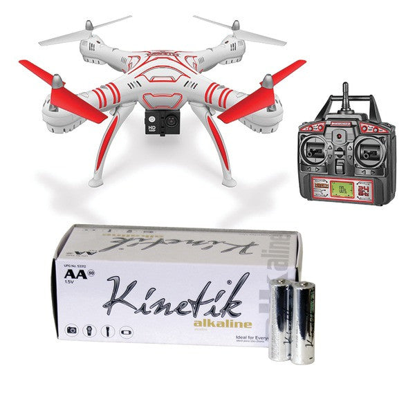World Tech Elite 33745 4.5-channel Wraith Spy Drone & Kinetic 50 Pk Aa
