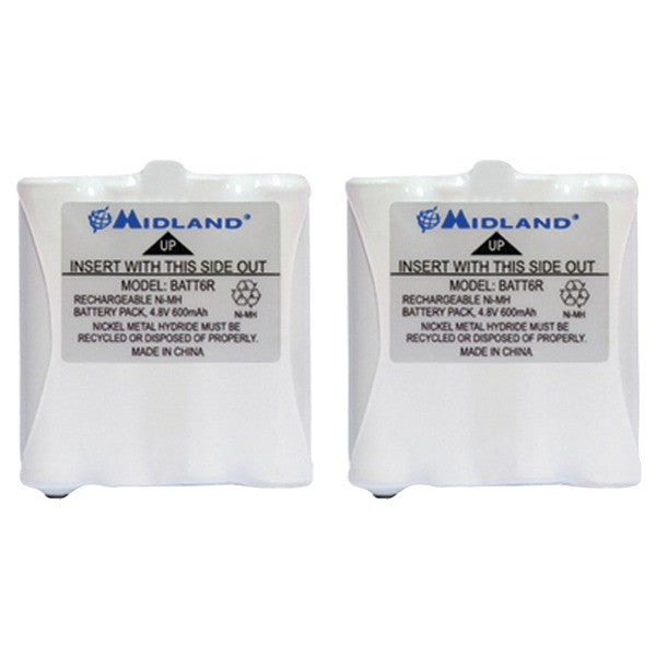 MIDLAND AVP8 2-Way Radio Accessory (2 pk of GMRS Batteries for 200 & 300 Series Radios)