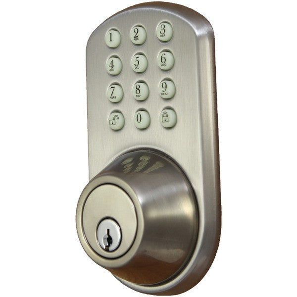MORNING INDUSTRY INC HF-01SN Touchpad Electronic Dead Bolt (Satin Nickel)