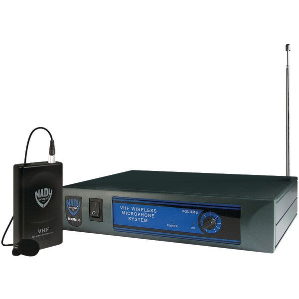 NADY DKW-3 LT-O-B 185.150 Mhz Wireless Lavalier Microphone System with WLT Transmitter & Lavalier Clip-on Microphone