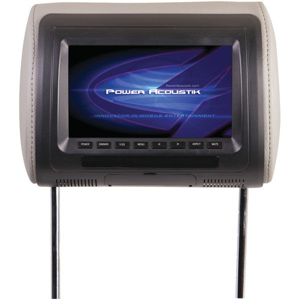 POWER ACOUSTIK H-71CC Universal Headrest Monitor with IR Transmitter & 3 Interchangeable Skins (7")