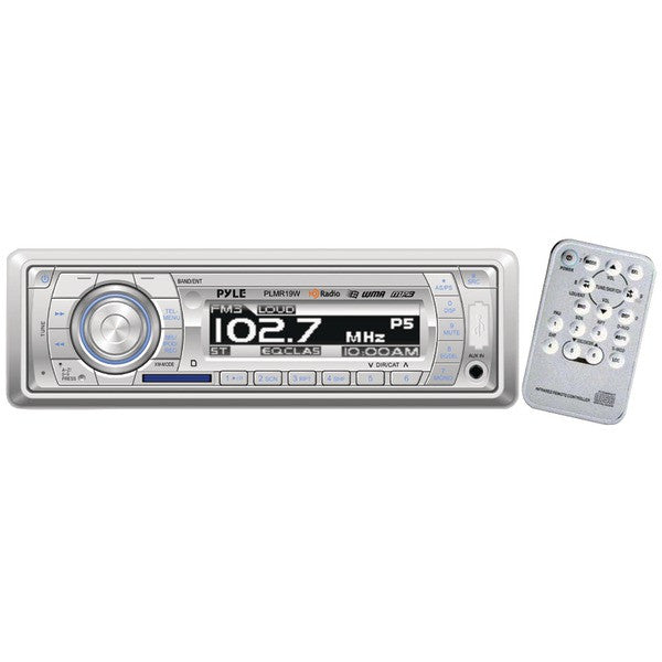 PYLE PRO PLMR19W Marine Single-DIN In-Dash Mechless AM-FM Receiver