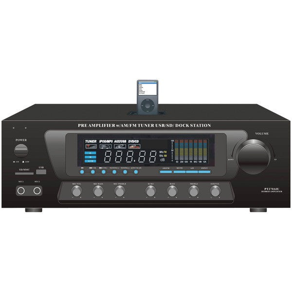 PYLE HOME PT270AIU 30-Watt Stereo AM-FM Receiver with iPod(R) Dock