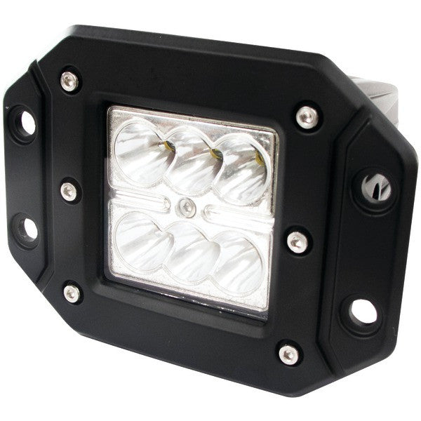 RACE SPORT RS-18W6LED-FM Street Series Flush-Mount High-Power LED Spotlight (18 Watts; 6 LED)