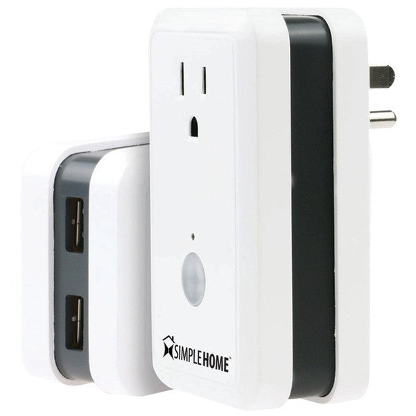 SimpleHome XWS7-1002-WHT Wi-Fi Wall Plug with Energy Monitoring
