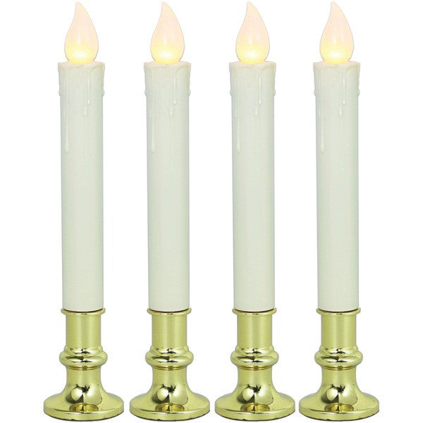 North Point GM8270 LED Flickering Candles with 8-Hour Timer, 4 pack