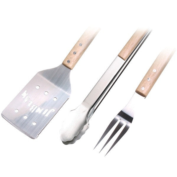 JIM BEAM JB0157 3pc BBQ Set with Spatula, Fork & Tongs