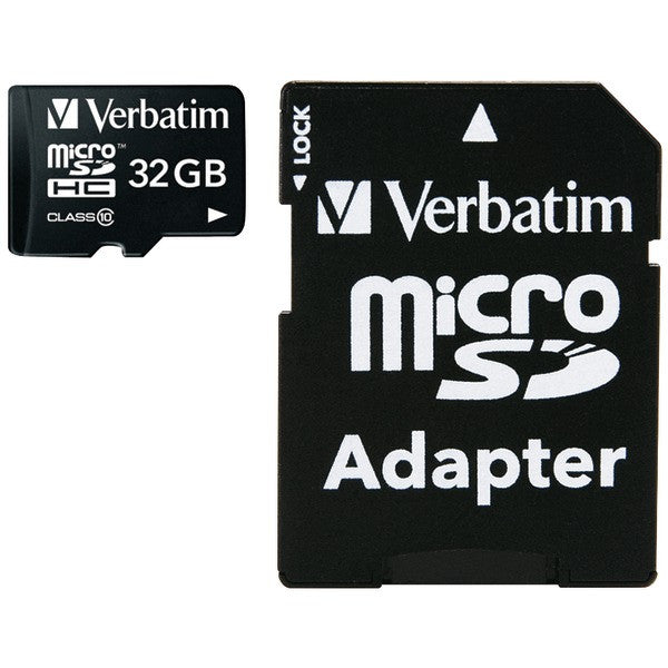 VERBATIM 44083 microSDHC(TM) Card with Adapter (32GB; Class 10)