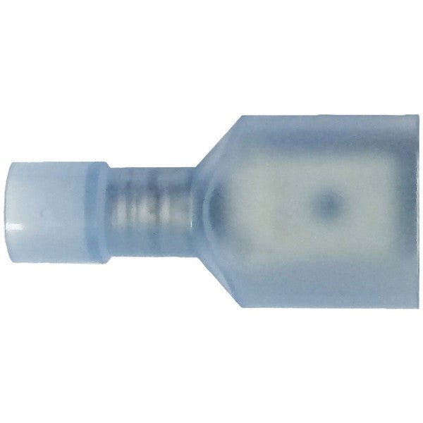 AMERICAN TERMINAL 80256 Nylon .25" Fully Insulated Quick-Disconnect Terminals, 100 pk (16-14 Gauge, Male)