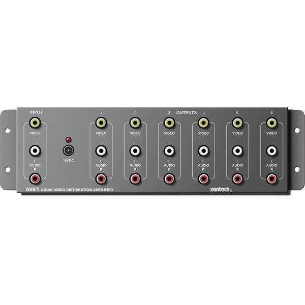 XANTECH AV61 6-Way A-V Distribution Amp