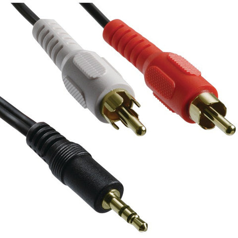 AXIS 41361 3.5mm Stereo Plug to 2 RCA Plugs Y-Adapter (6ft)