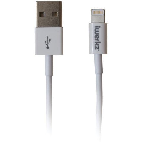 IWERKZ 44620 Charge & Sync Lightning(R) to USB Cable, 4ft (White)