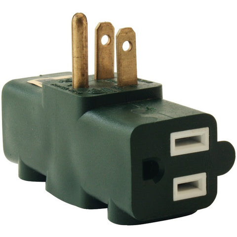 AXIS 45092 3-Outlet Heavy-Duty Grounding Adapter (Green)