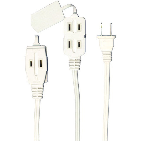 AXIS 45502 3-Outlet White Indoor Extension Cord, 6ft