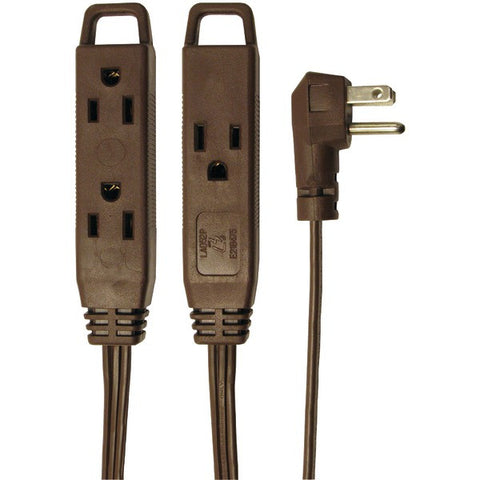 AXIS 45504 3-Outlet Indoor Extension Cord, 8ft (Brown)