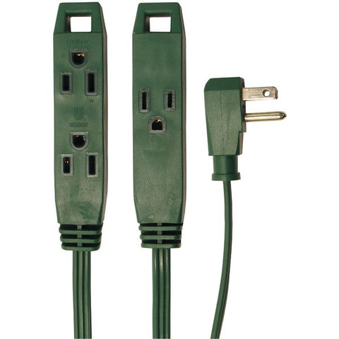 AXIS 45511 3-Outlet Indoor Extension Cord, 8ft (Green)