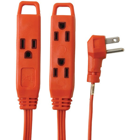AXIS 45516 3-Outlet Indoor Extension Cord, 8ft (Orange)