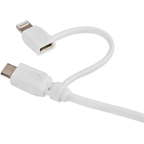 ACOUSTIC RESEARCH ARAH753WHZ Combo Lightning(R) & Micro USB Charging Cable, 3ft