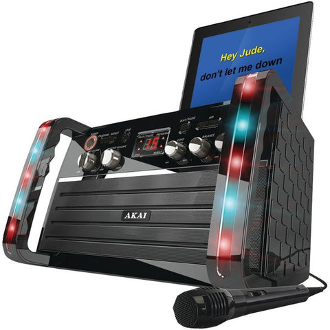 AKAI KS-213 CD+G Karaoke Player with iPad(R)-iPod(R) Cradle & Light Effect