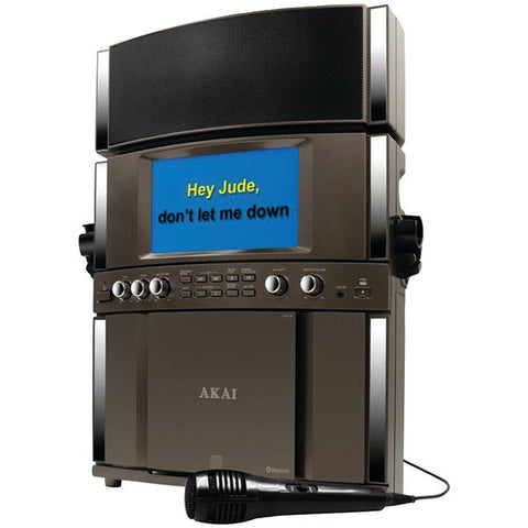 AKAI KS800-BT CD+G Bluetooth(R) Karaoke System with 7" TFT & Tablet Cradle