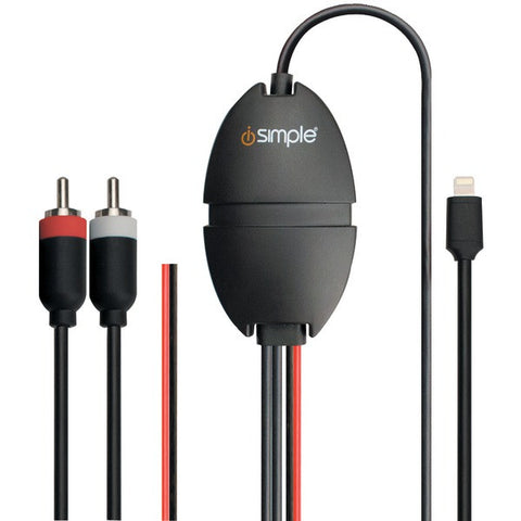 ISIMPLE IS7505 Audio Playback & Charging Cable with RCA Output for Apple(R) Devices with Lightning(R) Connector