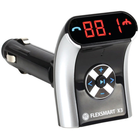 GOgroove GGFSX3M100BKEW FlexSMART X3 Mini In-Car Bluetooth(R) FM Transmitter