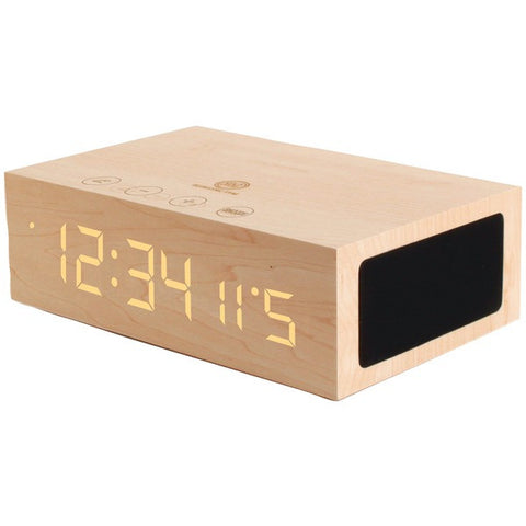 GOgroove GGBSTYM110BRUS BlueSYNC TYM Oak Alarm Clock