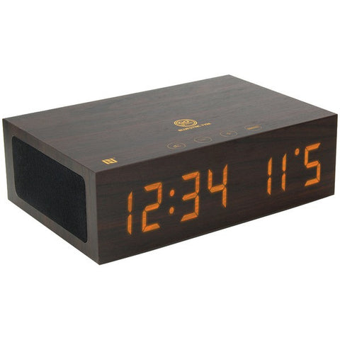 GOgroove GGBSTYM200BDUS BlueSYNC TYM Dark Brown Alarm Clock