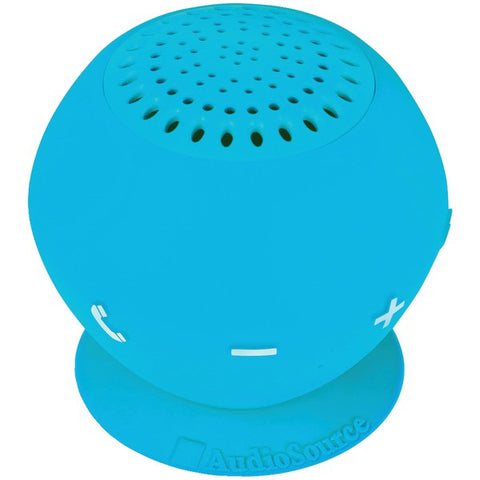 AUDIOSOURCE SP2BLU Sound pOp 2(TM) Water-Resistant Bluetooth(R) Speaker (Blue)