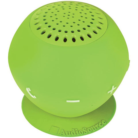 AUDIOSOURCE SP2GRE Sound pOp 2(TM) Water-Resistant Bluetooth(R) Speaker (Green)